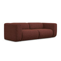 3-SITZER SOFA Strukturstoff Stoff Rot - Bordeaux/Rot, Kunststoff/Textil (228/70/89cm) - Makamii