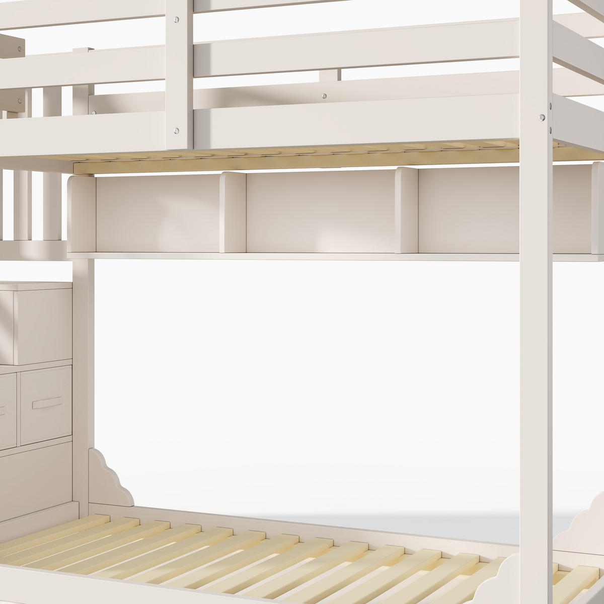 ETAGENBETT AB30395678W Weiß - Weiß, Holz (90/200cm) - ComfortXL