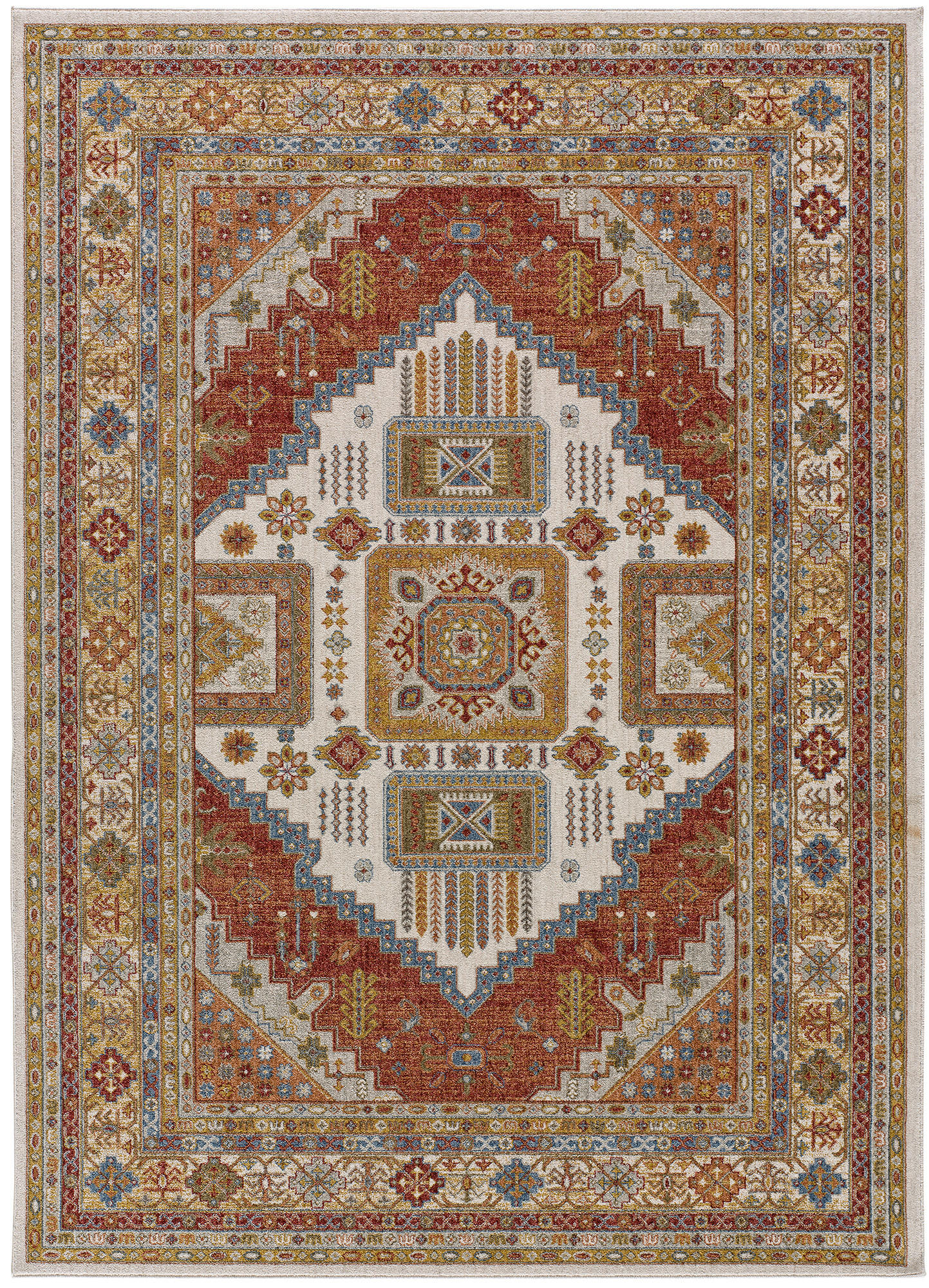 VINTAGE-TEPPICH Rostfarbe Anthea 140/200 cm - Rostfarben, Naturmaterialien/Textil (140/200cm) - Atticgo