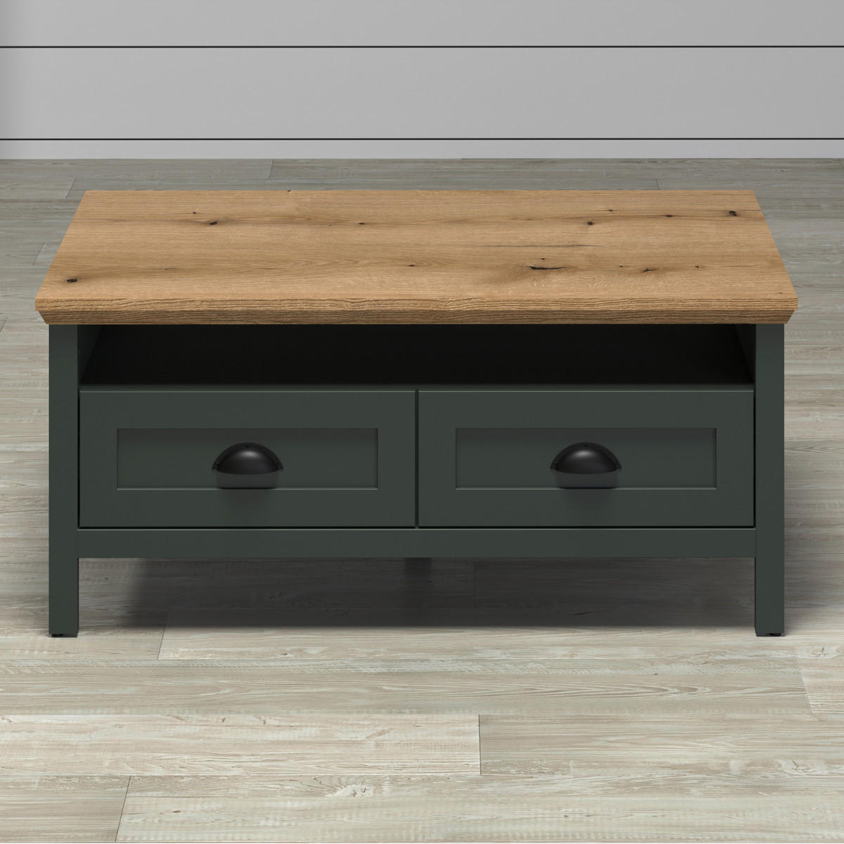 ESSTISCH Stanton Grün - Grün, Holzwerkstoff (45/101/101cm) - Trendteam