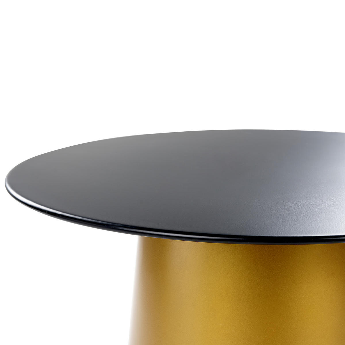 BEISTELLTISCH schwarz/gold rund 56 cm Kerang - Goldfarben/Schwarz, Metall (56/56/48cm) - Beliani