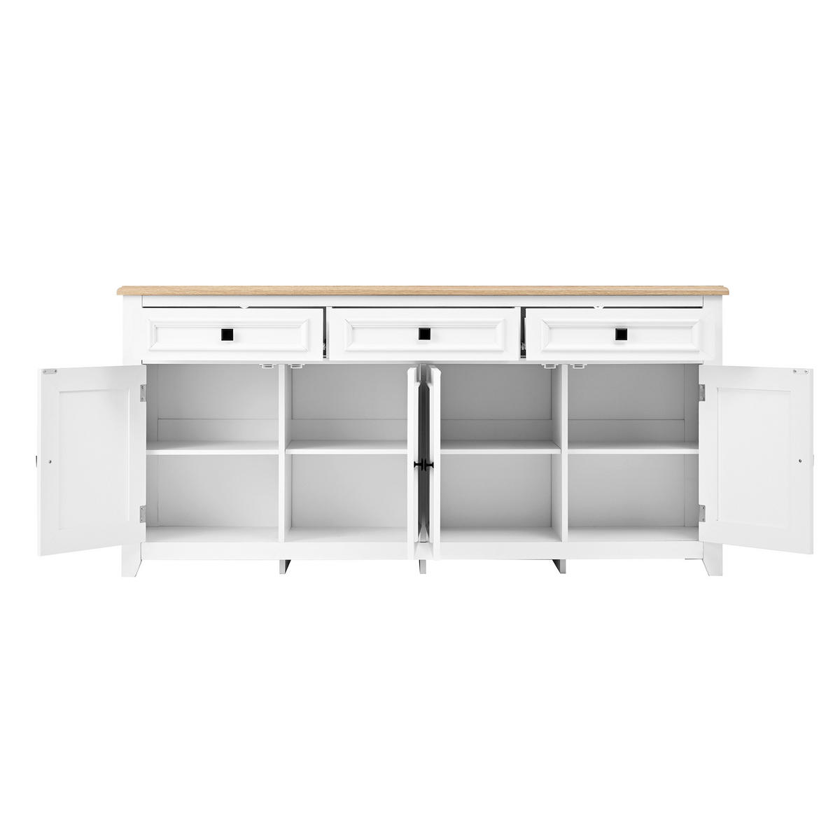 SIDEBOARD Weiß 160/35/76 cm - Weiß, Holzwerkstoff (160/76/35cm) - PANGIVO