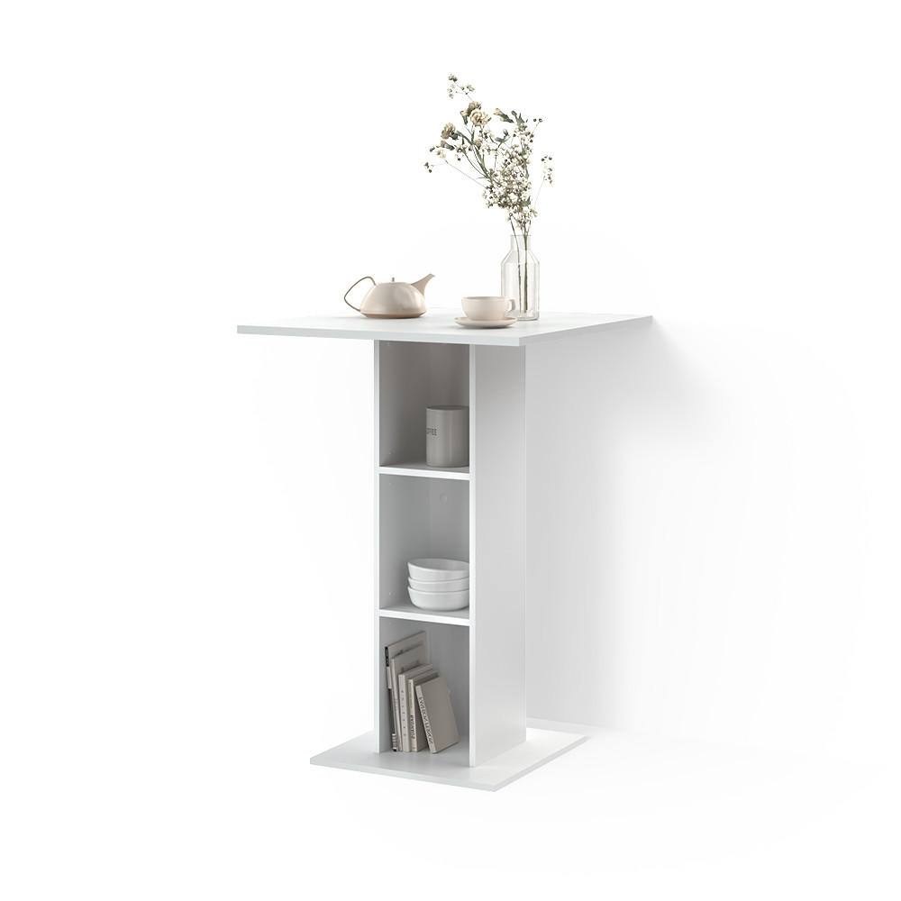 BARTISCH Regusa Weiß 75 x 75 cm - Weiß, Holzwerkstoff (75/75/106cm) - Livinity®