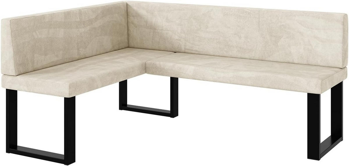 ECKBANK TONI_U - Creme, Textil (128/168cm) - Meblini
