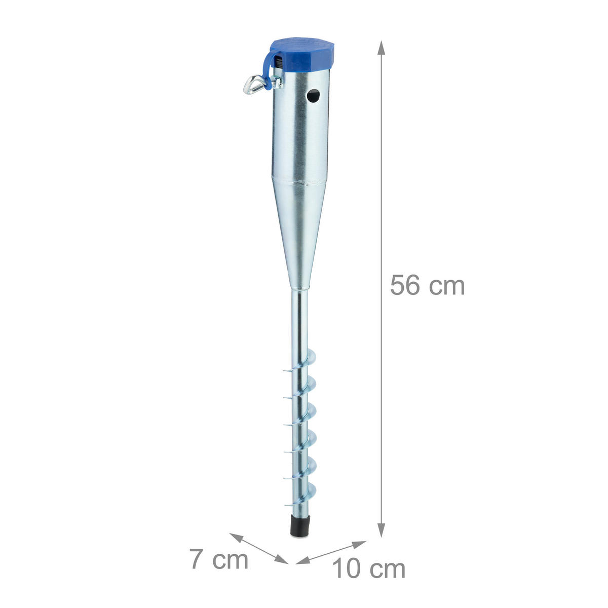 2XZEMNICÍ zásuvka - stříbrná, kov/plast (7/56/10cm) - Relaxdays