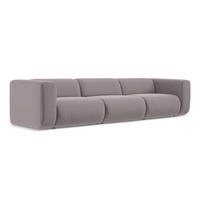 4-SITZER-SOFA Samt Stoff Violett - Lila/Flieder, Kunststoff/Textil (319/70/89cm) - Makamii