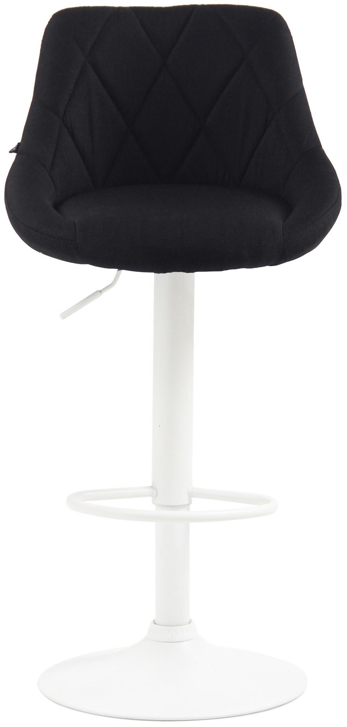 BARHOCKER Stoff schwarz - Schwarz/Weiß, Textil/Metall (46/83/49cm) - CLP