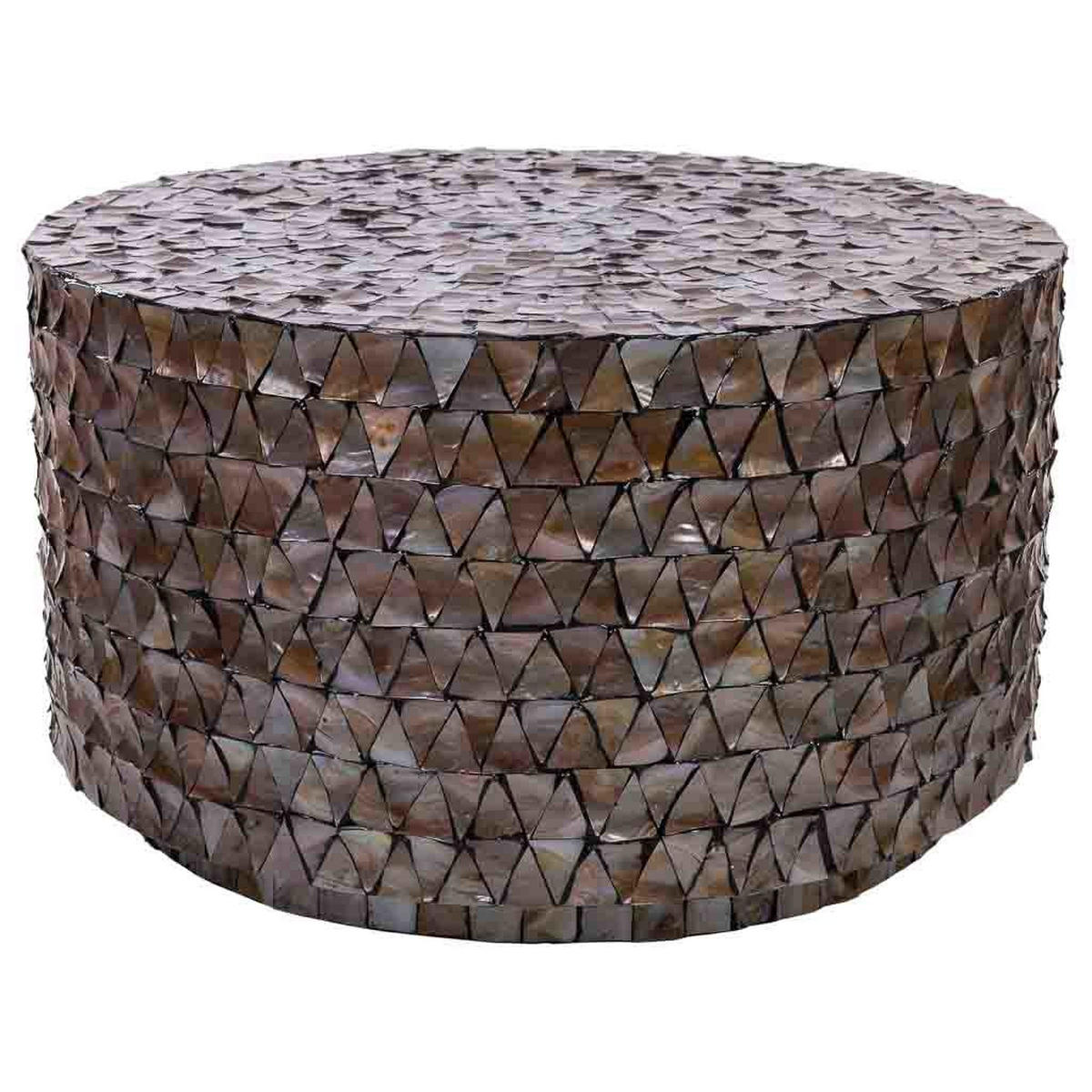 COUCHTISCH aus Holz D77x43/5 cm - Braun, Holz (70/77/43cm) - Wanderlust