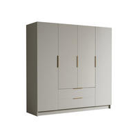 KLEIDERSCHRANK Sofia I - Kaschmir/Goldfarben, Holzwerkstoff/Kunststoff (200/216/60cm) - MIRJAN24