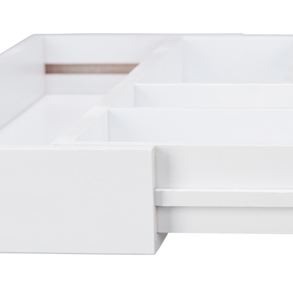 BESTECKEINSATZ - Weiß, Holz/Holzwerkstoff (48/5/46cm) - Relaxdays