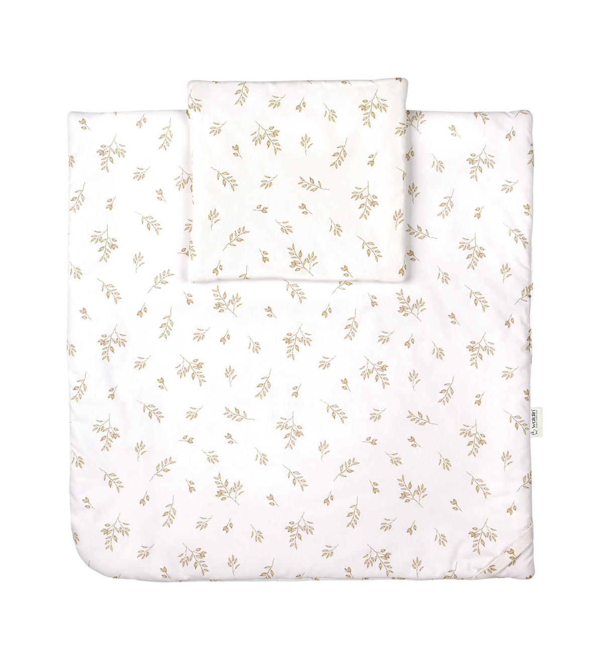 BABYBETT OLIVE OVAL 7in1 mit Matratze und Himmelset - Taupe/Olivgrün, Holz/Textil