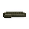 ECKSOFA links Kendal aus strukturiertem Stoff amazonasgrün 5 Sitzplätze - Waldgrün, Textil (173/357cm) - Micadoni
