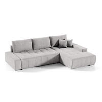 ECKSOFA Jonas 4 Sitzplätze Hellgrau - Grau, Holzwerkstoff (265/185cm) - Petits-meubles