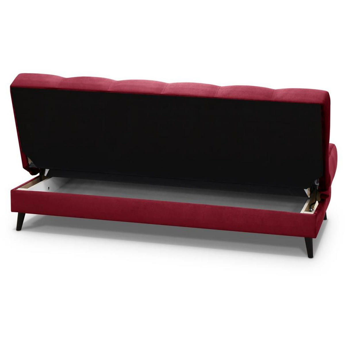 3-SITZER Schlafsofa Nancy bordeaux - Bordeaux, Holz/Textil (220/89/93cm) - Beautysofa