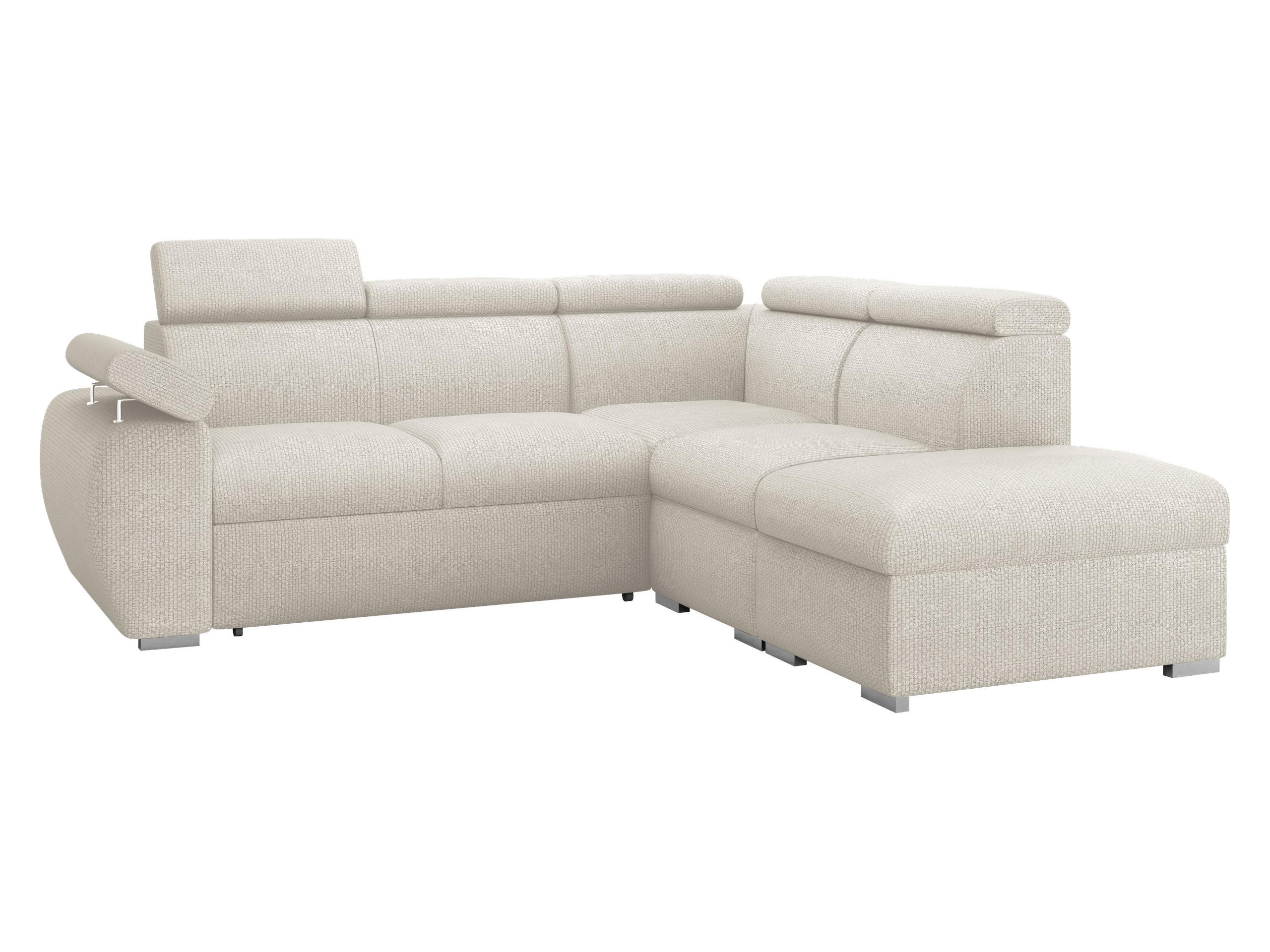 COLTAR Boston 2RR1P, Dreapta 2R+R+1P(65)+PUFAP - argintiu/crem, material textil/lemn (230/260cm) - MIRJAN24