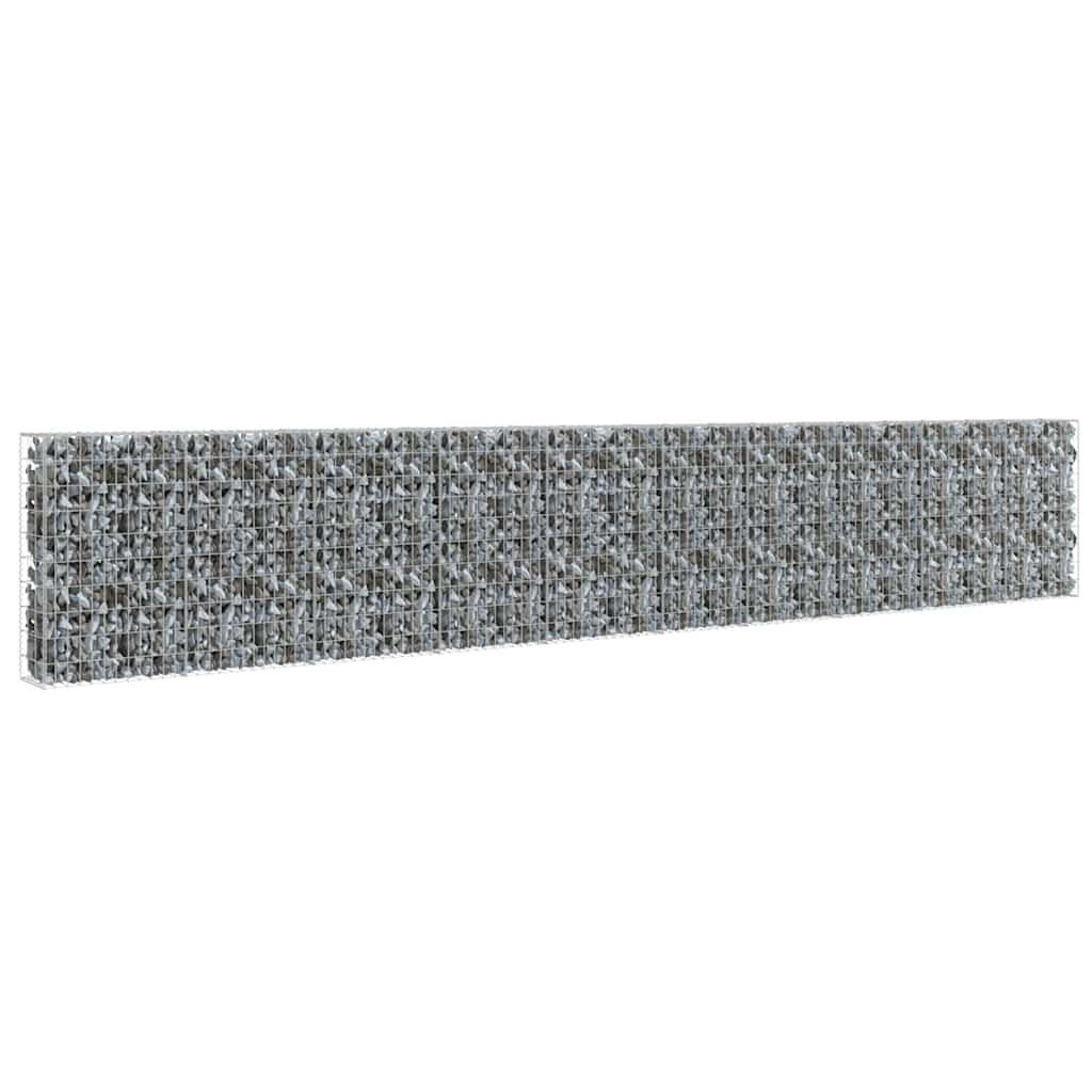 vidaXL Gabionenwand Silber 30x100 cm