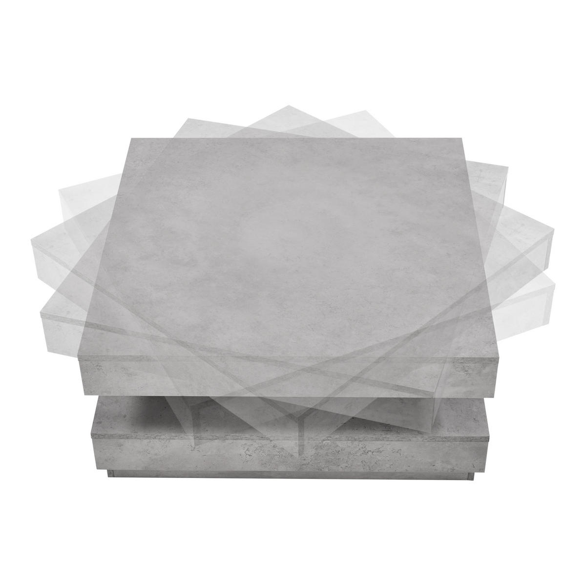 COUCHTISCH Florenz 76/76/38 cm - Grau, Holzwerkstoff (76/76/38cm) - [en.casa]