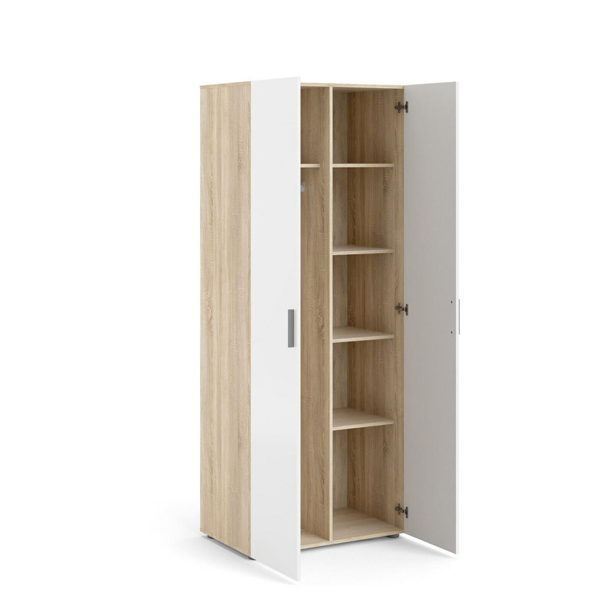KLEIDERSCHRANK Eiche Dekor - Eiche Wotan, Holzwerkstoff (79/201/50cm) - ebuy24