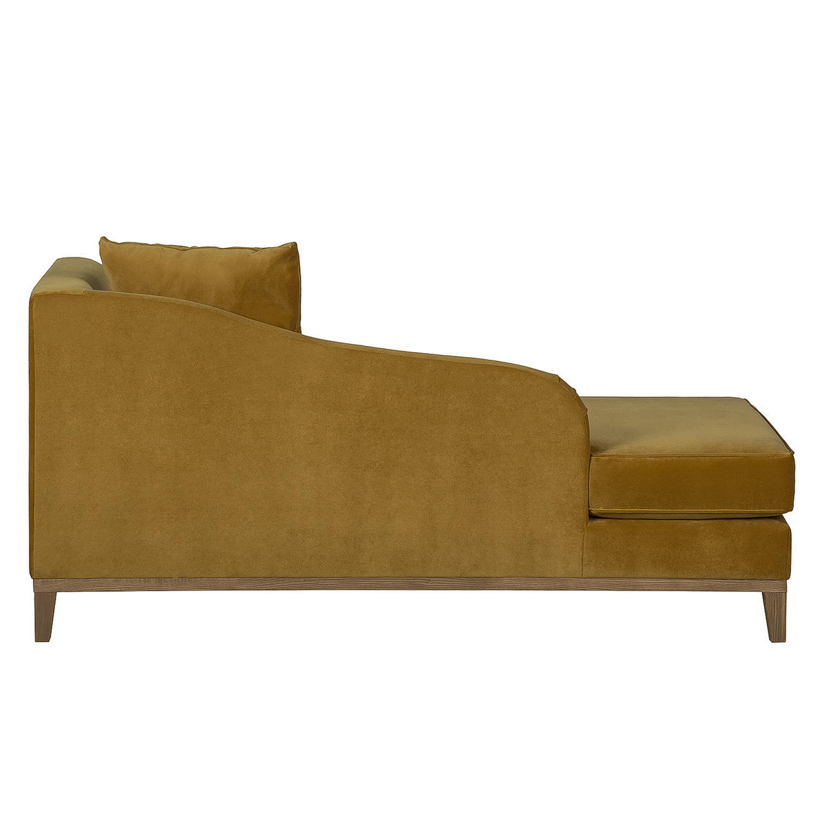 RECAMIERE - Gelb, Holz/Textil (165/77/82cm) - home24