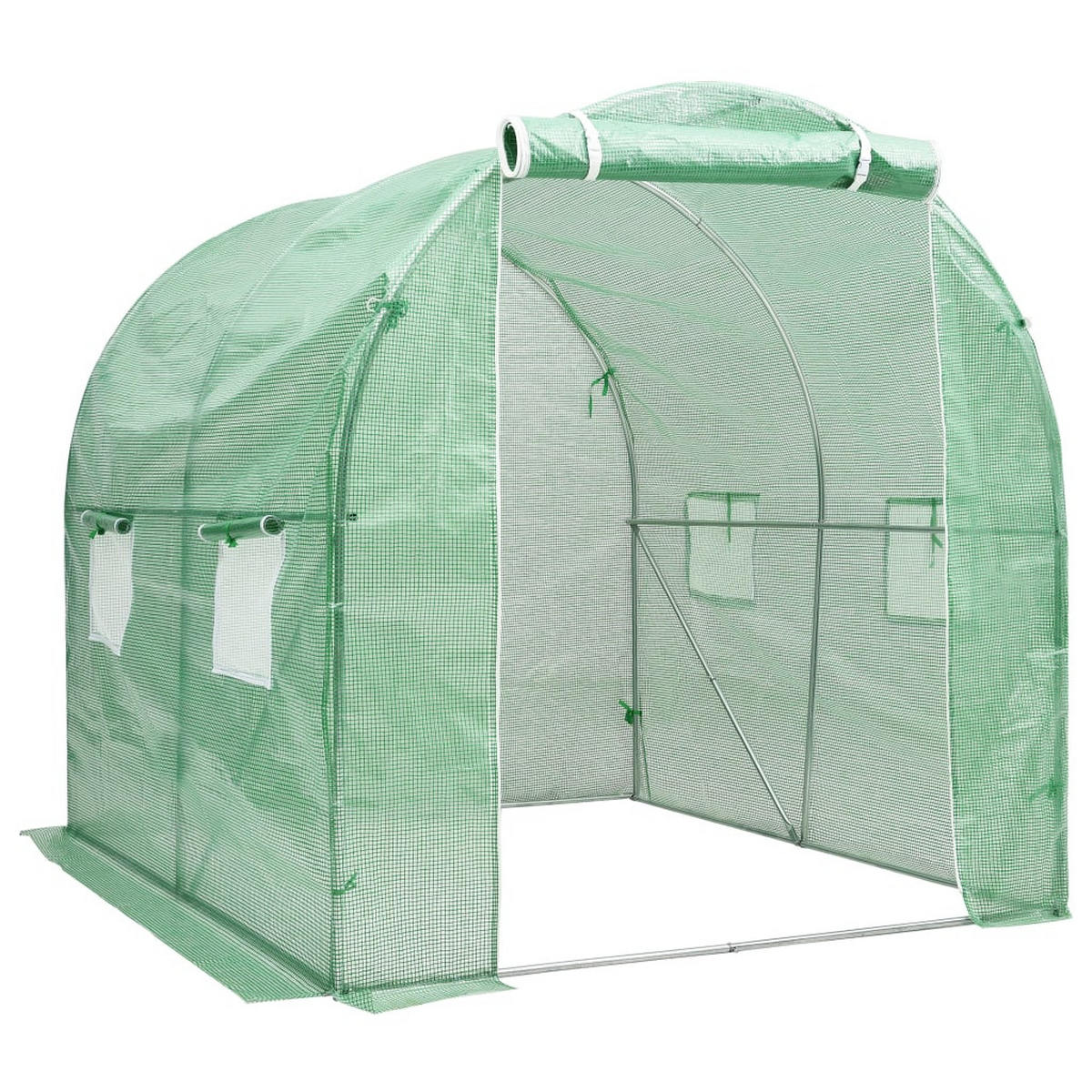 GEWÄCHSHAUS 4 m² 2x2x2 m - Grün, Kunststoff (2/2/200cm)