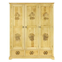 KLEIDERSCHRANK aus Massivholz JAGNA - Honig, Holz (159/200/65cm) - Seart