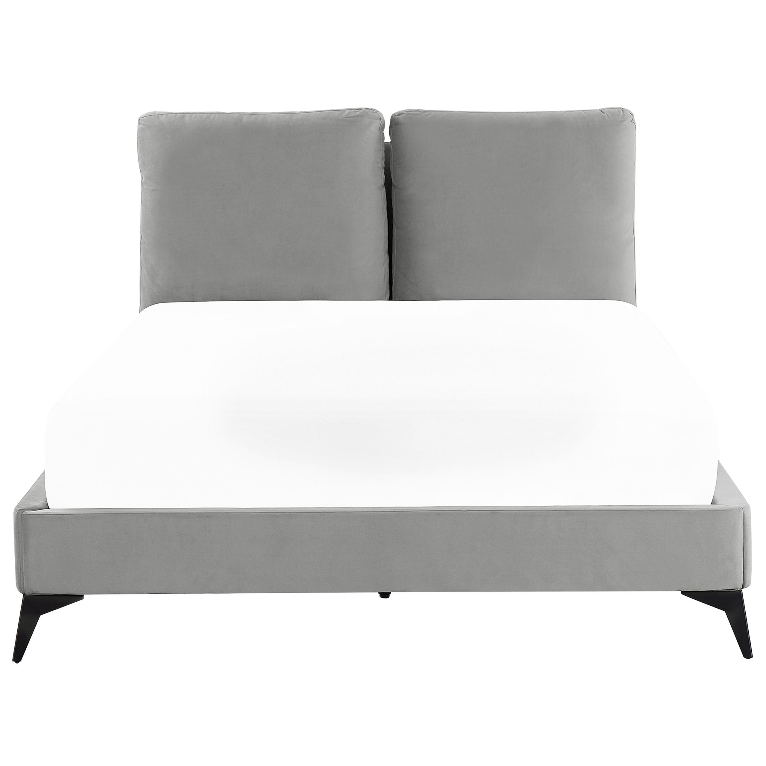 POLSTERBETT 140/200cm Grau Melle - Grau, Textil (140/200cm) - Beliani
