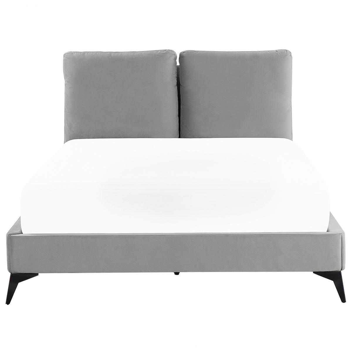 POLSTERBETT 140/200cm Grau Melle - Grau, Textil (140/200cm) - Beliani