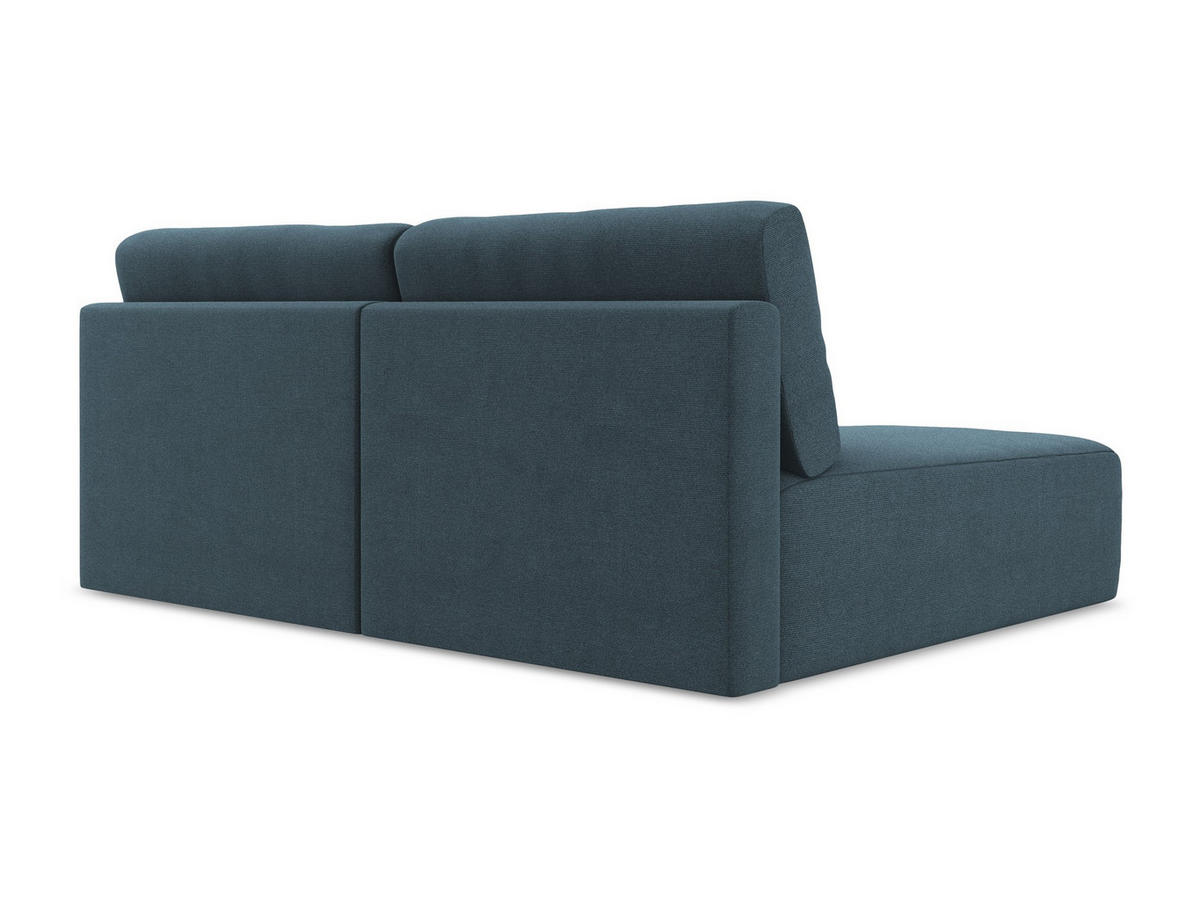 ECKSOFA mit Schlaffunktion links Strukturstoff Stoff Blau - Blau/Pink, Kunststoff/Textil (149/210cm) - Makamii