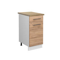 KÜCHENUNTERSCHRANK Fame-Line Goldkraft Eiche 40 cm, AP Eiche - Honigeiche/Eiche Wotan, Holzwerkstoff (40/82/60cm) - Vicco