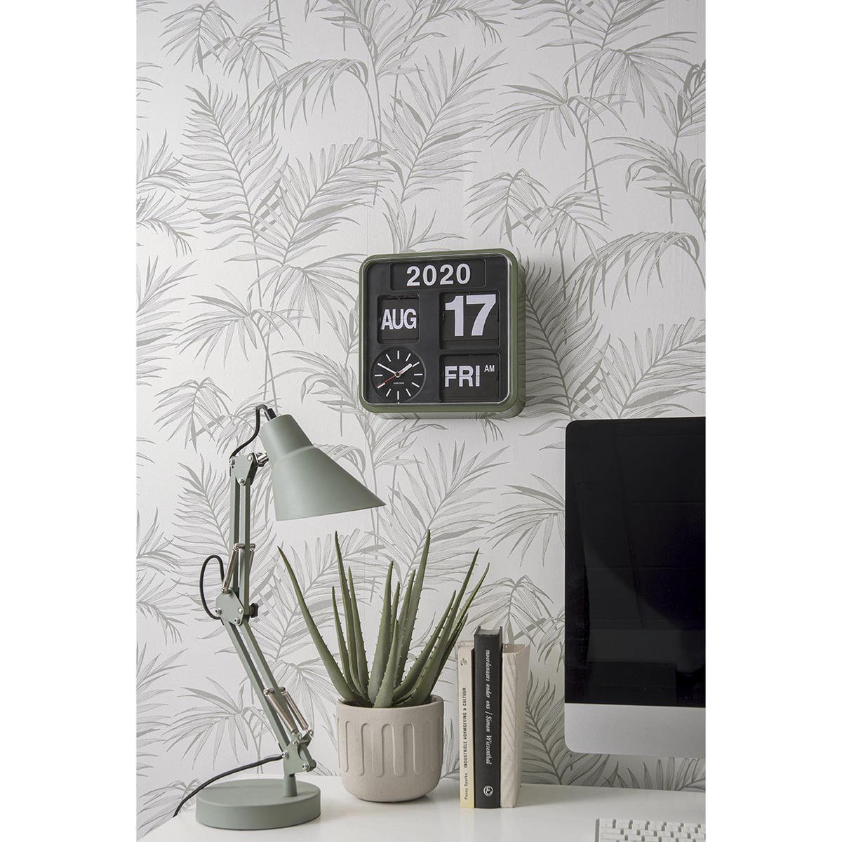 WANDUHR Flip 10/24/24 cm - Grün, Kunststoff (24/24/10cm) - Karlsson