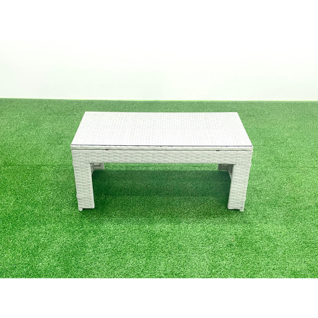 Thumbnail - Fimous Balkonmöbel-Set, Hellgrau, Metall, Kunststoff, Glas, 8-Sitzer, Füllung: Schaumstoff, rechteckig, Loungemöbel, Lou...