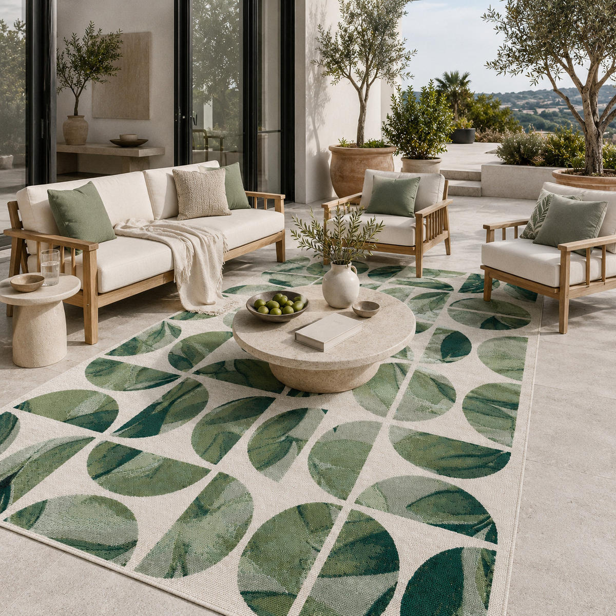 IN- & OUTDOOR TEPPICH MALIBU - Creme, Textil (200/285cm) - Pergamon