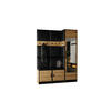 GARDEROBE ROJ 20 - 159,6x205x39cm Eiche Craft Gold + Stoff Schwarz - Honigeiche/Schwarz, Holzwerkstoff (159.6/205/39cm) - Kier Furniture