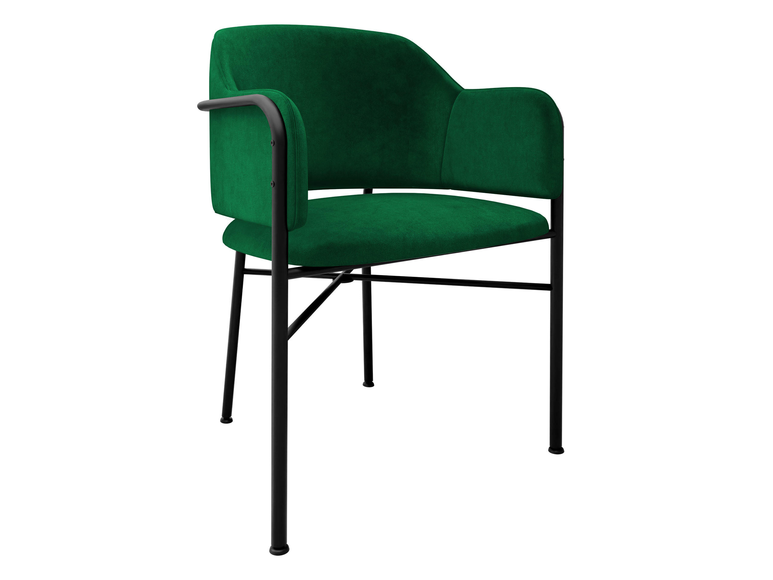 POLSTERSTUHL Delivio - Schwarz/Grün, Textil/Metall (56/79/55cm) - MIRJAN24