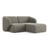 ECKSOFA Rechts Bouclé Stoff Grau - Schwarz/Grau, Holzwerkstoff/Kunststoff (178/166cm) - Makamii