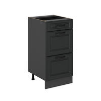 KÜCHENUNTERSCHRANK R-Line Anthrazit Landhaus 40 cm mit Schubladen, ohne Arbeitsplatte - Anthrazit, Holzwerkstoff (40/81.6/46cm) - Vicco