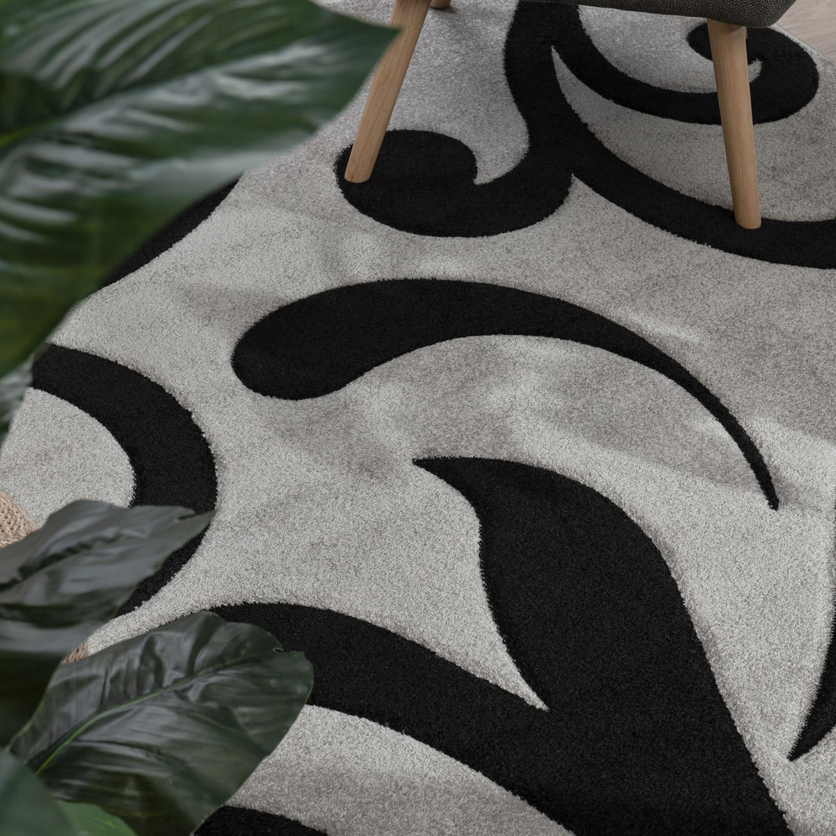 KURZFLORTEPPICH 60/110 cm Diamond 761 - Grau, Textil (60/110cm) - Paco Home