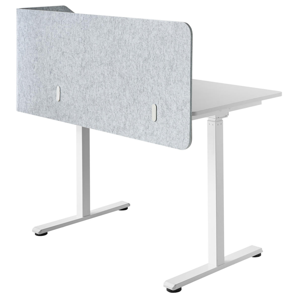DĚLICÍ STĚNA NA STŮL 120/50 cm Světle šedá Foldy - světle šedá, plast (120/50/1cm) - Beliani