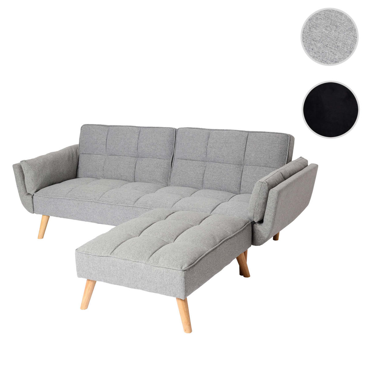 SCHLAFSOFA Hellgrau - Hellgrau, Textil (218/175cm) - MCW