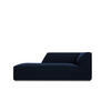CHAISELONGUE links Ruby aus Samt königsblau - Blau, Textil (93/69/180cm) - Micadoni