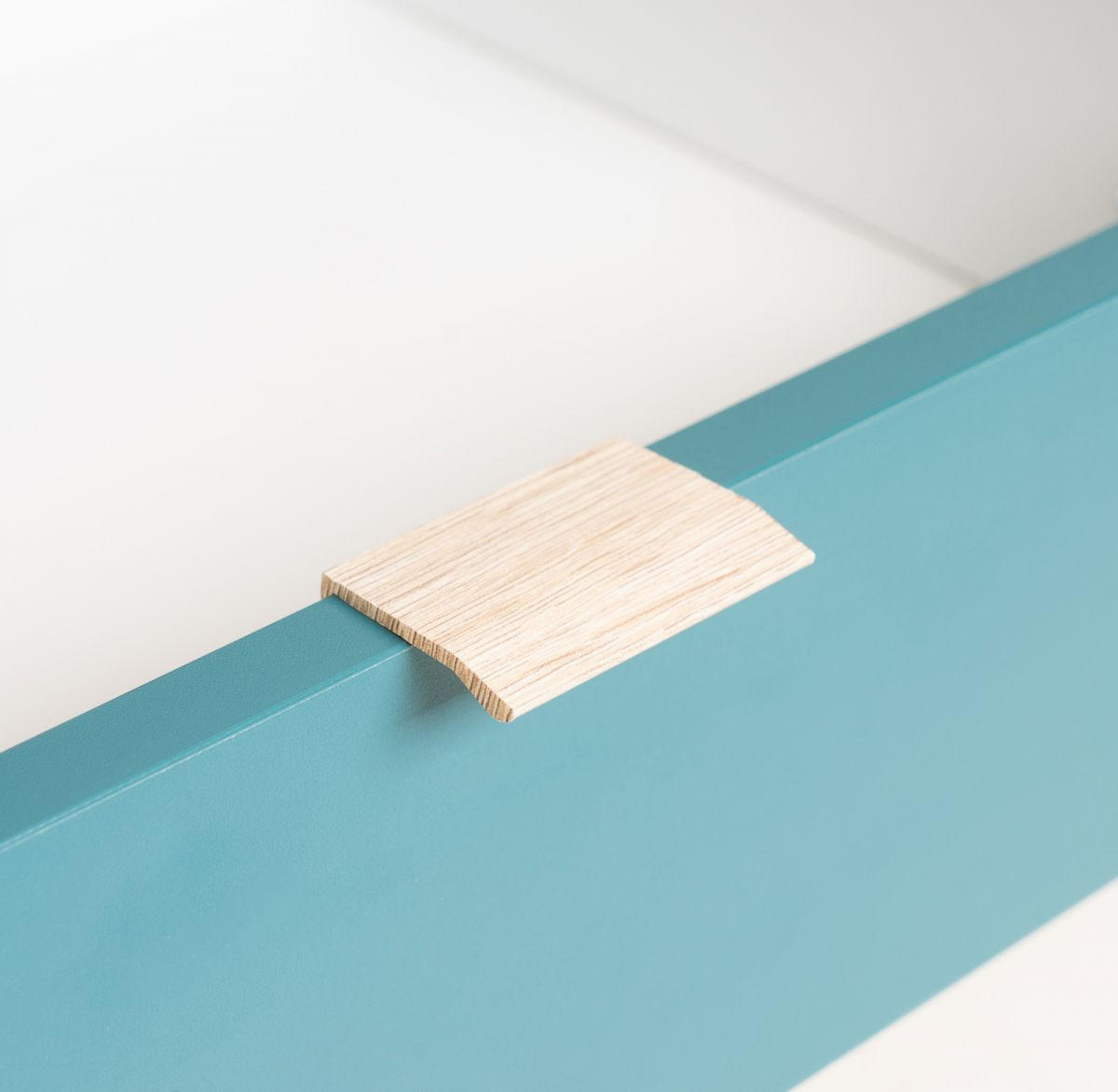 TV-LOWBOARD Eiche Sonoma, Petrol, weiß und grau, Fernsehtisch Tricolor skandinavisch - Eichefarben/Petrol, Holz/Holzwerkstoff (150/52/40cm) - Furn.Design