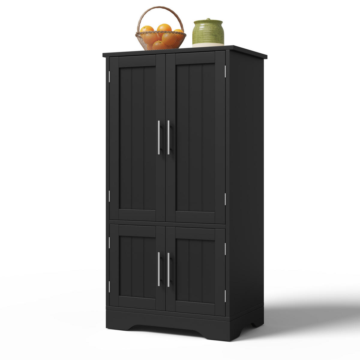BUFFET 60/40/120 cm schwarz aus MDF mit LED-Sensorlicht - Schwarz, Holzwerkstoff (60/120/40cm) - OKWISH