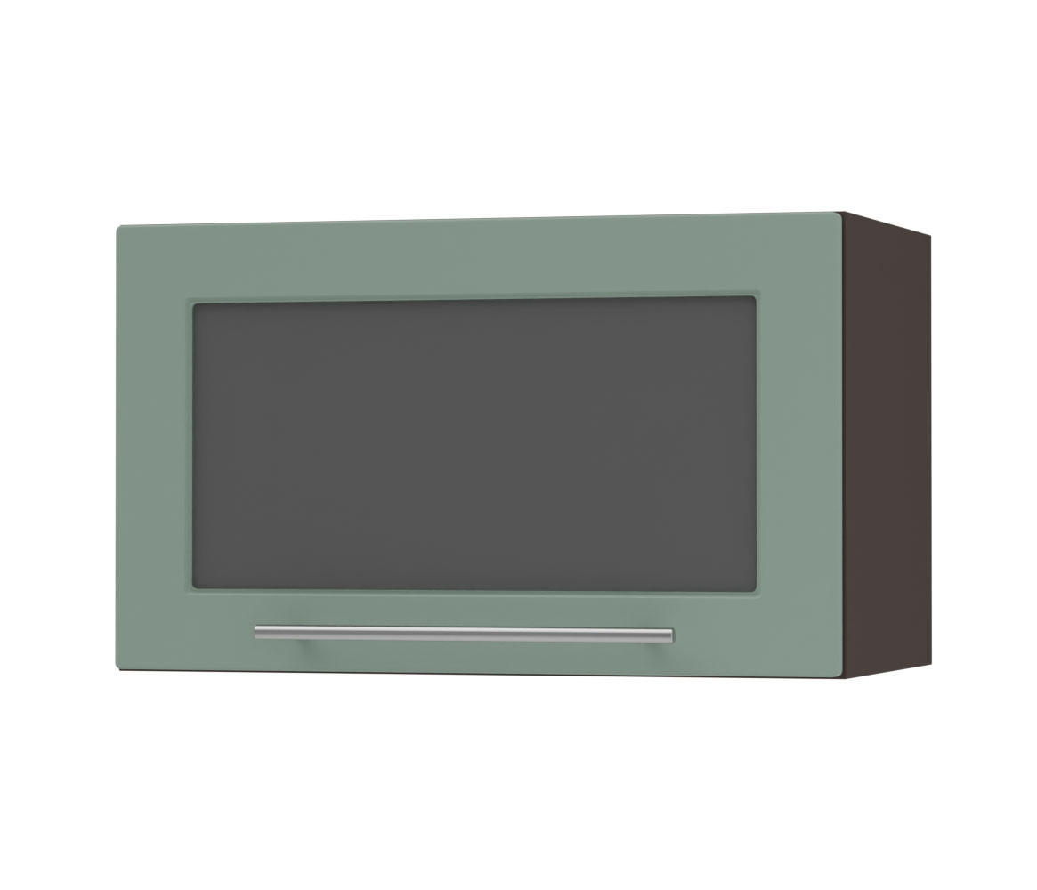 KLAPPHÄNGESCHRANK Kvantum W4BS/60-AV Mint Matt / Lava Matt 60 / 32,5 / 36cm - Dunkelgrau/Mintgrün, Holz/Holzwerkstoff (60/36/32.5cm) - Feldmann-Wohnen