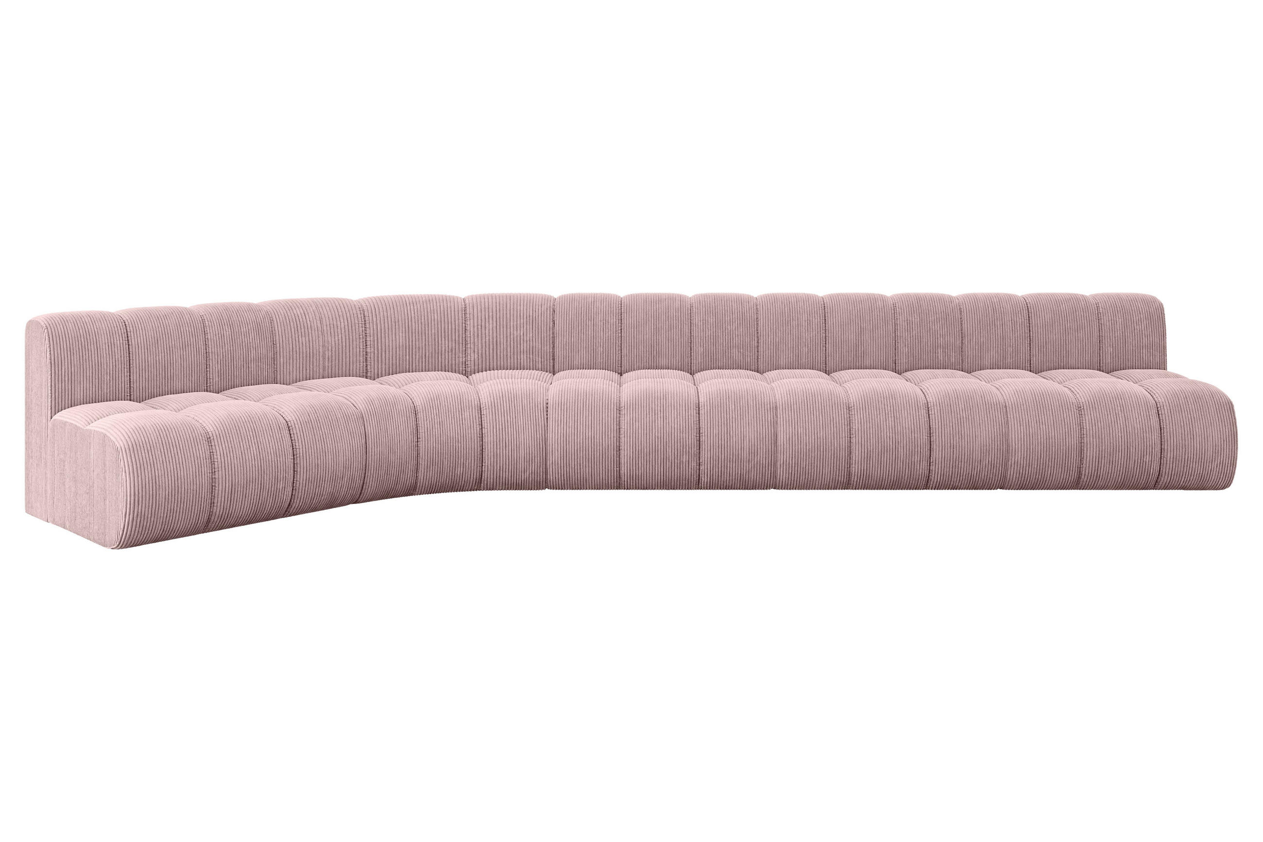 ECKSOFA modulares Sofa Montra-L3 - 472x174x70 cm Rosa - Rosa, Holzwerkstoff/Textil (472/174cm) - ALTDECOR