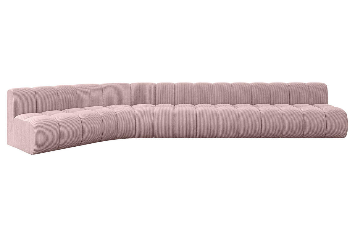 ECKSOFA modulares Sofa Montra-L3 - 472x174x70 cm Rosa - Rosa, Holzwerkstoff/Textil (472/174cm) - ALTDECOR