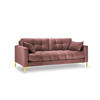 SOFA Mamaia aus Samt rosa 2 Sitzplätze - Pink, Textil (92/75/152cm) - Micadoni