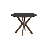 ESSTISCH EVO - Schwarz/Braun, Holzwerkstoff/Metall (90/90/76cm) - Meblini