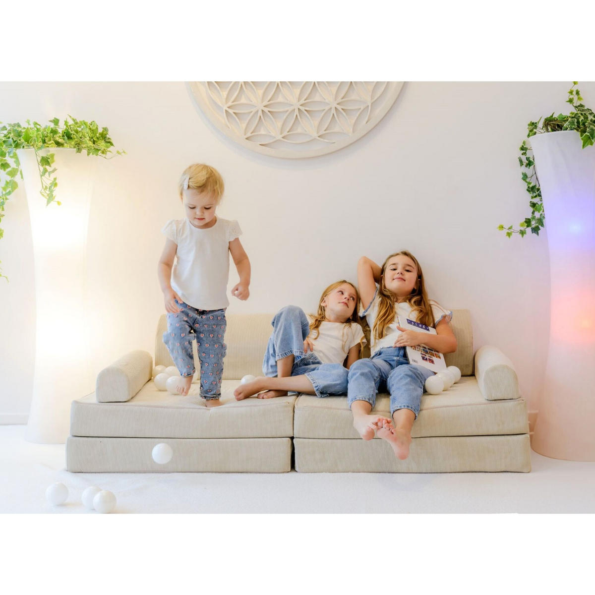 KINDERSOFA, Aesthetic, Cord, Puderrosa - Pink, Textil (160/48/80cm) - MeowBaby