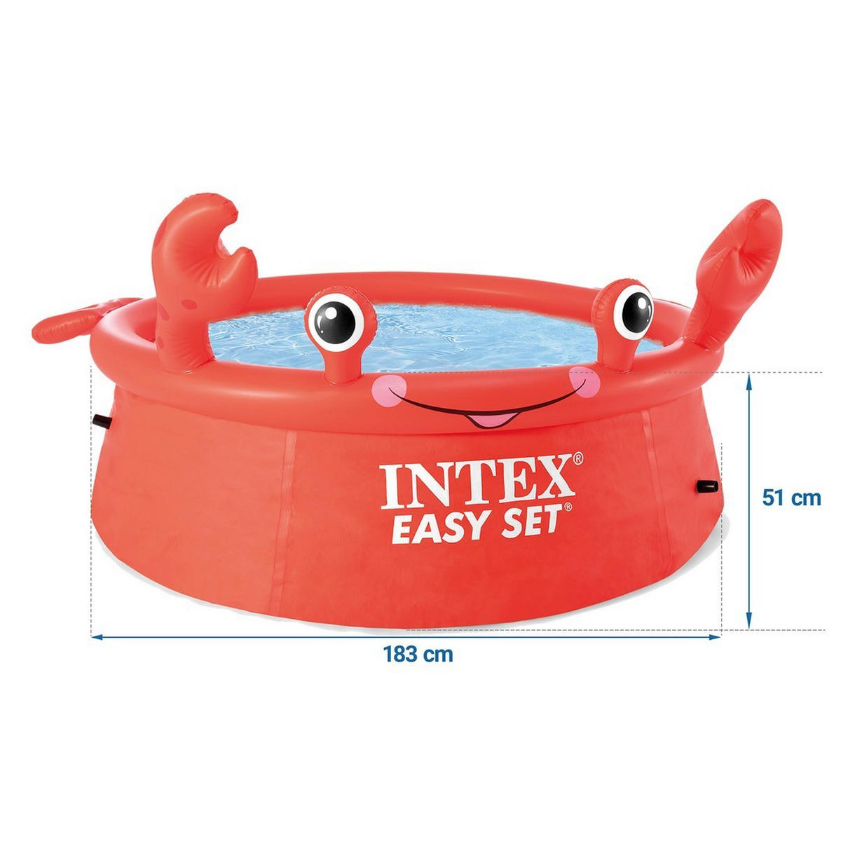 QUICK-UP POOL Krabbe 183 x 51 cm - 26100 - Rot, Textil (183/51cm)