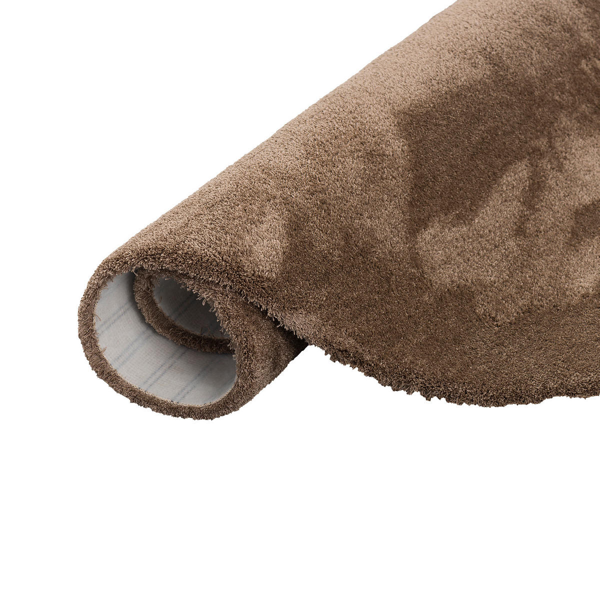 LUXUS HOCHFLOR SHAGGY TEPPICH VELVET RUND - Braun, Textil (200/200cm) - Snapstyle